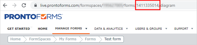 Where to locate Form ID in the URL