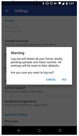 How-To Log out of the Mobile App