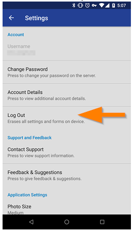 How-To Log out of the Mobile App